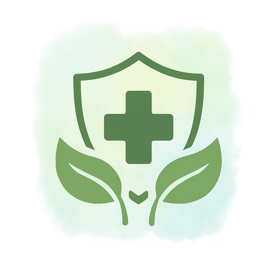 Immunity Boost IV therapy icon with shield and leaves